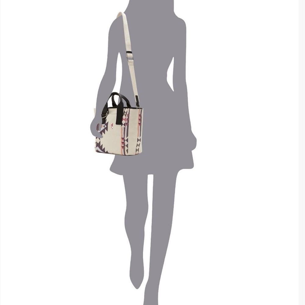 Lucky Brand Hahn Small Tote, Natural Multi, One Size Stylish Cream Black